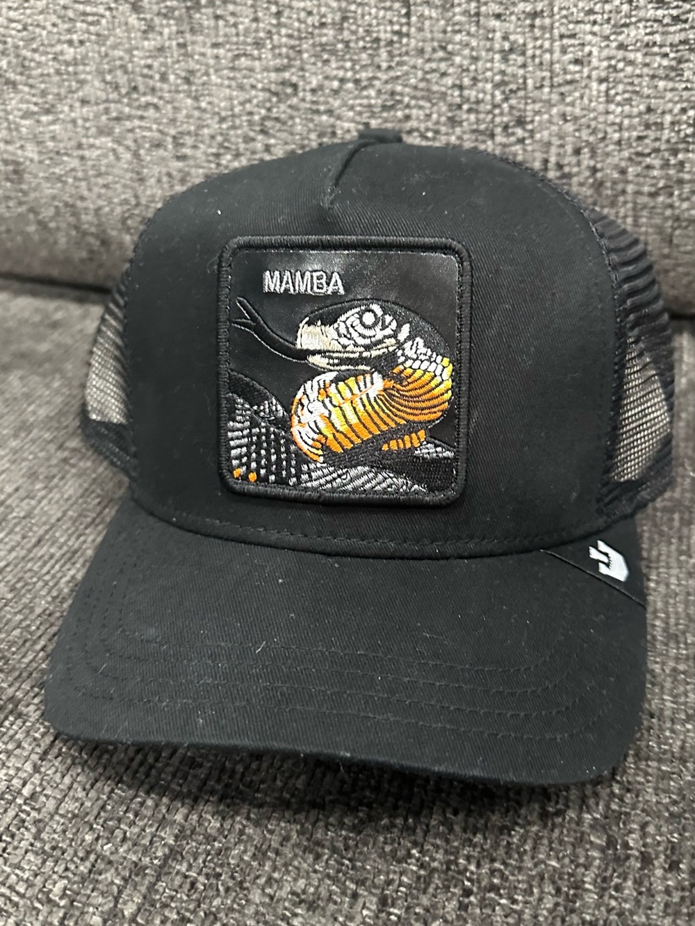 Goorin Bros Mamba Patch Trucker Hat - Black & Orange